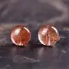 Cristal de Cabello de Cobre Natural Cuentas Sueltas Cuentas de Oblea de Titanio Cristal de Tesoro Múltiple Pulsera Individual Accesorios para Joyería DIY