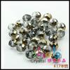 Cuentas planas de 6MM8MM color de retención de alta temperatura color de galvanoplastia vidrio de cristal de alta calidad cuentas de rueda fabricantes soporte pequeño lote mixto