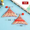 Bolsa Triangular Estilo Chino con Cremallera Jianghai Liuxia de Nuevo Estilo con Pin de Templo, Amuleto de Paz sin Costura, Bolsa de la Fortuna para el Cabello, Saquito de Oración