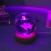 Serie de Animales Marinos Grabados Internamente en 3D Bola de Cristal con Luz Colorida Luz Nocturna con Base Luminosa, Regalo y Souvenir de Vacaciones