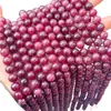 Pedras Naturais Lapidadas Calcedônia Granate Soltas Pedras Redondas Roxo Fumê Acessórios para Joias DIY Pulseiras com Contas Colares