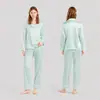 Pijama de Ropa de Casa para Mujer, Conjunto de Manga Larga, Para Regalo, Estilo de Exportación de Verano de Alta Gama, Pijama Popular de Seda