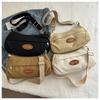 Bolso de Lona Vintage para Mujer 2024 Primavera y Verano Nuevo Estilo Medio Antiguo Nostálgico Bolso de Mujer Correa Ancha para el Hombro Bolso Casual Combinable