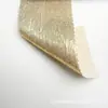 Tela satinada plisada con estampado de lámina dorada en toda la superficie, lavada para ser suave y brillante, arrugada para ropa deportiva de moda y vestuario escénico