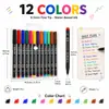 Set de bolígrafos delineadores de colores a base de agua más vendido transfronterizo con punta de fibra de 0.5 mm para uso artístico estudiantil y marcadores de dibujo