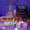 Lâmpada de cascata LED transfronteiriça linha de couro lâmpada de cascata fluente lâmpada de árvore de Natal pendurada luzes decorativas de pátio externo string