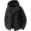 Nova jaqueta com capuz estilo americano para trabalho masculino de outono, preta versátil moderna funcional casual outerwear