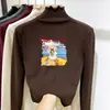 Ropa interior de felpa para niñas Otoño Invierno Nuevo Estilo Cuello medio alto fruncido Elegante Cálido Top interior para niños medianos y grandes Manga larga