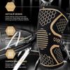 Íon de cobre esportes joelheira silicone duplo ondulado respirável malha joelheira badminton correndo almofada de perna de fitness