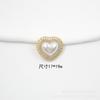 Botones Metálicos de Alta Gama en Forma de Corazón, Botones de Corazón de Perlas Incrustadas con Diamantes Estilo Pequeño Fragante, Botones Decorativos para Camisa Chaqueta