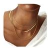 Amazon Collar de Oro Cruzado Espiga Tendencia Casual Personalizado Cadena de Clavícula en Capas Modelo Nuevo 2025