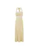Comercio Exterior Transfronterizo Verano 2026 Venta Caliente Estilo Francés Sexy Espalda Descubierta Encaje Patchwork Vestido Halter para Vacaciones en la Playa