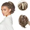 Herramienta de peinado de moño de pelo corto rizado despeinado tipo clip transfronterizo para mujeres europeas y americanas, goma para el pelo, peluca de coleta en stock