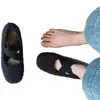 Sandalias Casuales Retro Francesas Versátiles sin Cierre Medias Sandalias para Mujer 2026 Invierno Suela Gruesa Punta Redonda Zapatillas Cerradas para Exteriores para Mujer