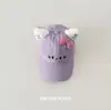 Gorra de Béisbol Amarilla Crema con Orejas de Gato~Gorra de Béisbol Kt Cat para Niñas Primavera y Otoño Sombrero de Sol con Protección Solar para Niños Verano