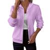 2025 Estación Independiente Deseo Estilo Caliente de Amazon Otoño e Invierno Color Puro Manga Larga Tejido con Cremallera Sudadera con Capucha Chaqueta para Mujer