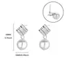 Moda Transfronteriza Elegantes Pendientes de Mariposa de Acero Inoxidable Geométricos Elegantes con Perlas Estilo Trendy Ins Pendientes de Diseño Personalizado