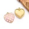 Acero Inoxidable Goteo de Aceite Escama de Pescado Forma de Corazón 16x18mm Forma de Amor Colgante DIY Collar Pendientes Llavero Accesorios de Joyería