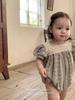 Ropa para Niños Jenny Ropa de Verano para Bebé Ropa para Trepar Estilo Coreano Estilo Bohemio Manga Corta Cuello de Encaje Wrap Cierre de Broche Ropa para Bebés Niñas