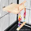Suprimentos de brinquedo para pássaros papagaios: balanço, argola suspensa, escada, escada de escalada para periquitos, pássaros-do-amor e calopsitas; escada para gaiola de pássaros para roer e escalar