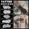 Adesivos de Tatuagem de Ervas Estilo Gótico Dominador à Prova d'Água e Suor Duradouros Tatuagens para Braço e Perna de Homens e Mulheres Adesivos de Tatuagem de Alta Qualidade