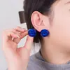 1 Par de Brincos Coloridos de Bolinha Pequena, Material Acrílico, Fofo, Vibrante, Elegante, Brilhante, Brincos de Alta Qualidade