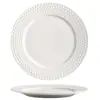 Textura de Golf Simple Nórdico Plato para Bistec Cerámica Blanco Plato de Cena Plato Redondo Plato Plano Plato Hondo Plato de Postre de Alto Valor