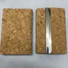 Portatarjetas de Negocio Venta Directa para Hombres Negocios Creativo Caja de Tarjetas de Negocio de PU Personalizada para Hombres y Mujeres Portatarjetas de Madera con Grano Ecológico