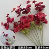 Arte Floral para Casamento Flor Vermelha Material de Fundo Decoração Ikebana Rosa Eucalipto Arranjo para Sala de Estar Interna
