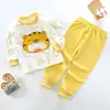 Conjunto de Ropa Interior para Niños Algodón Nuevo Ropa Cómoda para el Hogar para Niños Conjunto de Ropa de Otoño Cálida Ropa para Niños Fábrica Personalizada