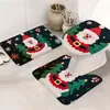 Juego de Alfombrillas de Baño Temu Amazon Transfronterizo Cubierta para Tapa de Inodoro Alfombrilla Decorativa en Forma de U de Cachemira Sintética