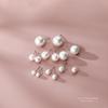Brincos Redondos de Pérolas Light Luxury para Mulheres Prata Esterlina S925 Estilo Coreano Simples e Versátil para o Trabalho Ol Brincos de Nicho Tendência Atacado
