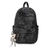 Mochila Tie-Dye de Nicho Estilo Americano para Meninas do Ensino Fundamental e Estudantes Universitárias, Mochila Simples, Versátil, Bonita, Casual, Mochila Pequena