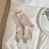 Calcetines Blancos con Lazo Estilo Bailarina Miu para Mujer, Calcetines de Media Caña de Algodón para Primavera y Verano, Calcetines de Encaje Coreanos de Moda para Niñas