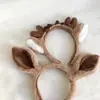 [Menina Cervo] Faixa de Cabelo com Chifres de Cervo Fofos Faixa de Cabelo com Orelhas de Cervo de Pelúcia Lolita Joker