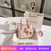 Bolsa Cesta de Verduras de Color Contrastante Blanco y Negro Dropshipping 2024 Bolso Cubo Portátil de Gama Alta Bolso Cruzado Venta al por Mayor