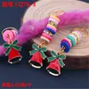 Accesorios para el Cabello Ligas Trenzadas Pinzas para el Cabello Joyería DIY para Niñas Accesorios Colgantes de Campana de Navidad de Aleación Esmaltada