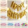 Set de globos de letras de cumpleaños en inglés de 16 pulgadas de tapa dura, decoración de cumpleaños para niños, diseño de escena, venta al por mayor de globos