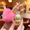Oro Puro 999 Labubu Colgante de Bolso Redondo de Oro Llavero de Pastel Cadena para Teléfono Móvil Regalo Pequeños Regalos Al por Mayor