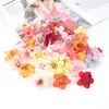 Nova Flor Artificial Flor de Pessegueiro Flor para Espalhar Casamento Flor de Cabelo Decoração com Flores Flor de Ameixa Flor de Seda para Cabeça DIY Guirlanda de Flores para Cabeça Material