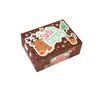 Impermeable Aceite Lindo Set Navideño Hombre de Jengibre Caja de Empaque para Hornear Galletas Bolsa de Regalo