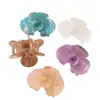 Pinza para el Cabello de Flor de Rosa de Acetato Estilo Coreano Fresca y Elegante, Pinza de Garra para el Cabello para Niñas, Accesorio para el Cabello para Moño en la Parte Posterior de la Cabeza, Pinza de Tiburón