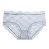 Braguitas de Encaje para Mujer, Cintura Media, Sexy, a la Moda, Cómodas, Transpirables, Triángulo Hueco, Suaves, Entrepierna de Algodón Puro, Florales, Estilo Femenino