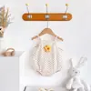 Mono tipo portabebés estilo coreano de verano para bebés niños y niñas Chaleco de dibujos animados sin mangas Traje para gatear Traje fino de harén para recién nacidos