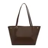 Comercio Exterior Bolsas Tote de Gran Capacidad Lujo Ligero para Mujer Verano 2025 Tendencia Moda Colorido Costuras en Contraste Bolso de Hombro para Viaje