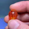 (Texto del Sutra del Mantra de la Luz Dorada) Ágata Roja y Negra Sellado en Oro Grabado Redondo Cuentas Sueltas Pulsera DIY Cuentas Bodhi