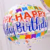 Pelota de Onda Impresa 4D de 22 Pulgadas Decoración para Fiesta de Cumpleaños Atrezo para Fotos Estilo Ins Globo Transparente