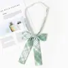 Corbata Verde Rayas Perezosas Estilo Japonés Libre Estilo Preppy Accesorios de Camisa Corbata de Mano Uniforme de Soltero Corbata jk para Mujer