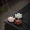 Queimador de Incenso de Lótus Cerâmico Fogareiro de Aromaterapia de Sândalo Doméstico Suporte de Incenso Antigo para Interior Queimador de Incenso Oramentos de Estante Bogu