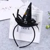 Halloween Headband Pumpkin Party Witch Hat Suprimentos Decorativos Classic Spider Web Witch Hat Headband Acessórios de cabelo